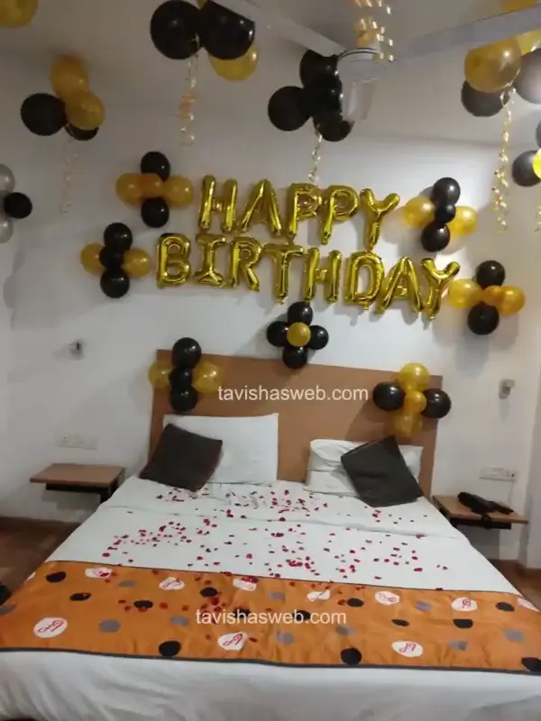 Happy-birthday-black n yellow decoration